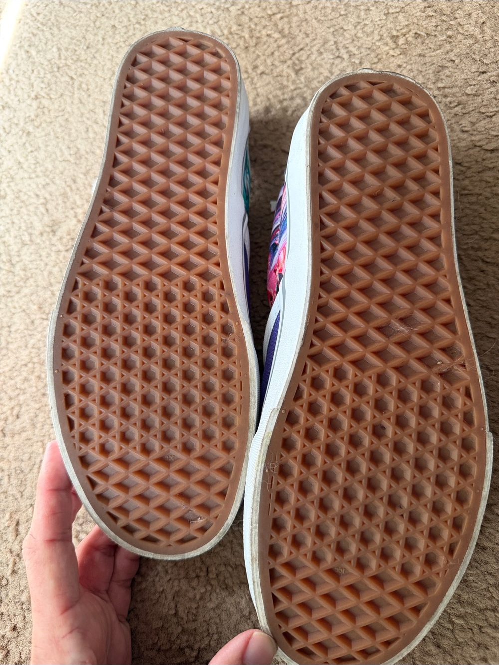 Vans Slip-On Sneakers in Purple with custom “water color” inspired trim - Picture 6 of 6